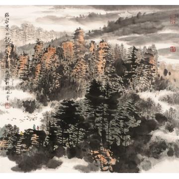 宋新江国画山水张家界小记字画之家