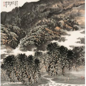 宋新江国画山水雨后山色清字画之家