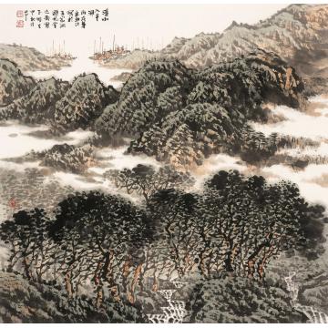 宋新江国画山水溪水入平湖字画之家
