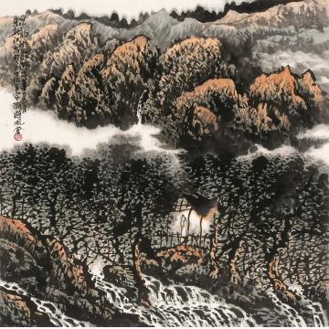 宋新江国画山水泉韵如歌字画之家
