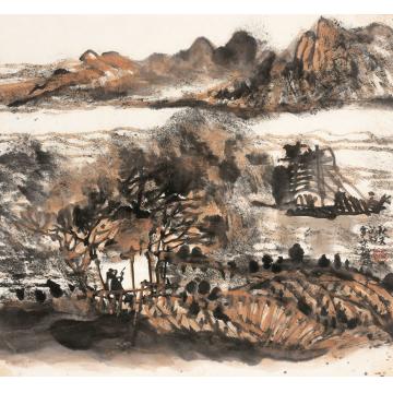 宋新江国画山水秋天的故事字画之家