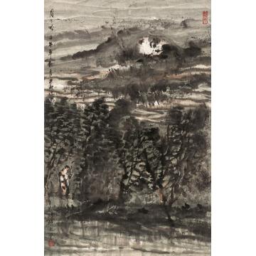 宋新江国画山水月下吟字画之家