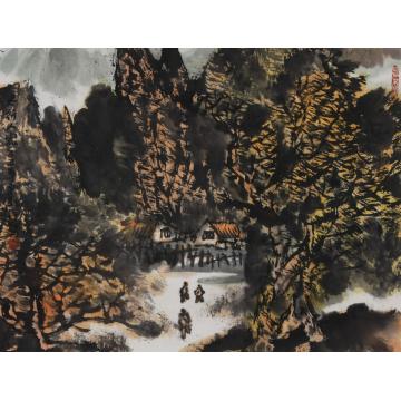 宋新江国画山水太行人家字画之家