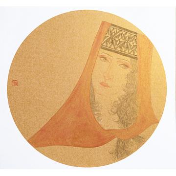 褚晓莉国画人物雪上花之一字画之家