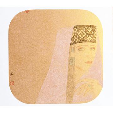 褚晓莉国画人物雪上花之二字画之家
