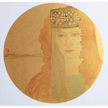 褚晓莉国画人物雪上花之三字画之家