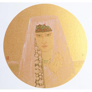 褚晓莉国画人物雪上花之五字画之家