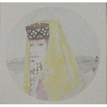 褚晓莉国画人物雪上花之十一字画之家