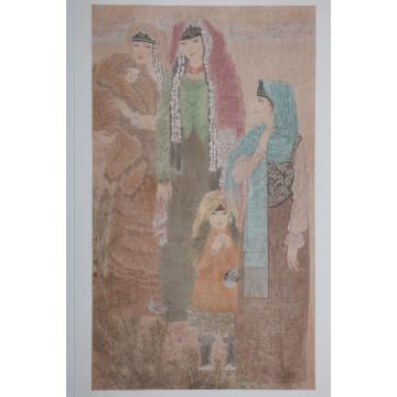 褚晓莉国画人物帕米尔字画之家