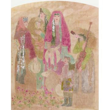 褚晓莉国画人物帕米尔 · 春字画之家