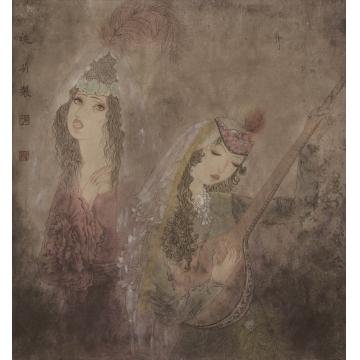 褚晓莉国画人物梦龟兹之一字画之家