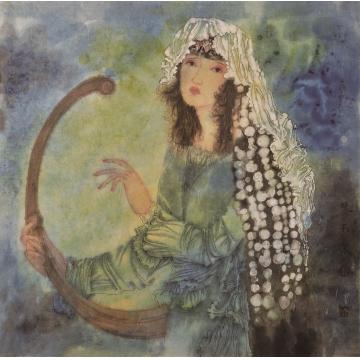 褚晓莉国画人物梦龟兹之三字画之家