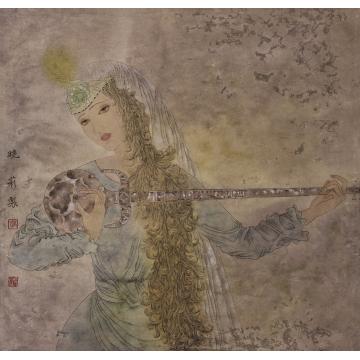 褚晓莉国画人物梦龟兹之二字画之家