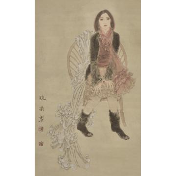 褚晓莉国画人物思无邪字画之家