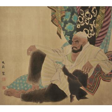 褚晓莉国画人物南疆风景字画之家