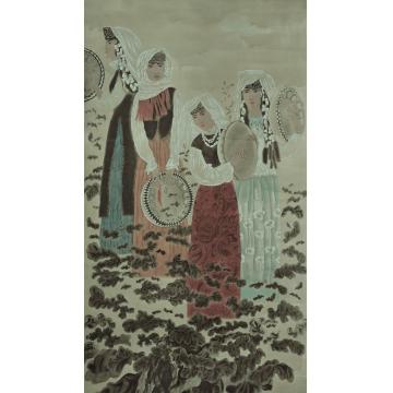 褚晓莉国画人物浮云字画之家