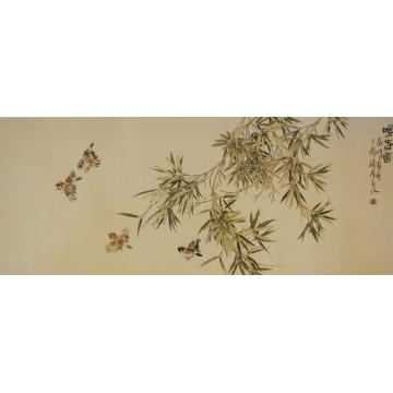 张峰国画花鸟鸣春图字画之家