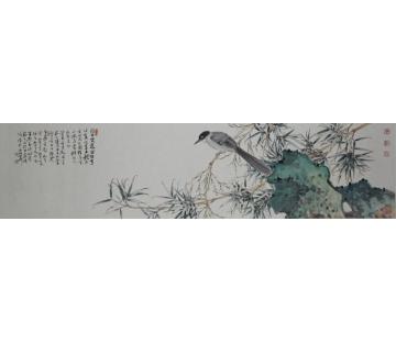 张峰国画花鸟竹鹊图字画之家