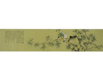 张峰国画花鸟竹林栖禽字画之家