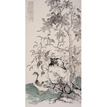 张峰国画花鸟溪边字画之家