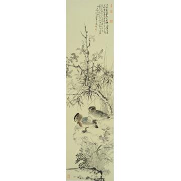 张峰国画花鸟双栖鸳鸯字画之家