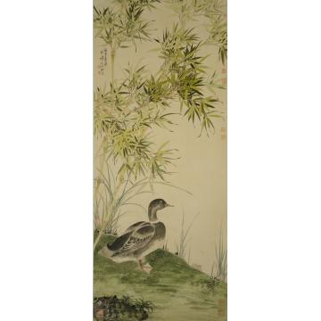 张峰国画花鸟望春图字画之家