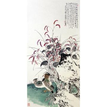 张峰国画花鸟鸳鸯图字画之家