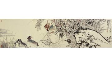 张峰国画花鸟溪边字画之家