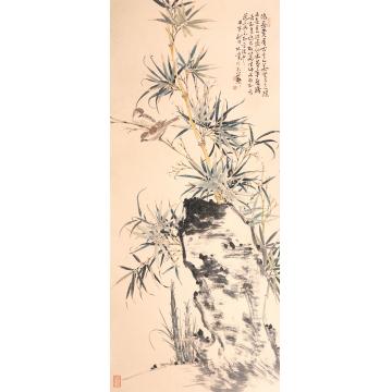 张峰国画花鸟竹石图字画之家