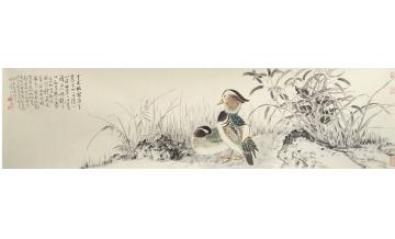 张峰国画花鸟嬉闹图字画之家
