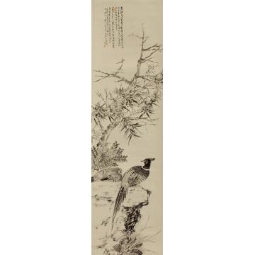 张峰国画花鸟山谷栖禽字画之家