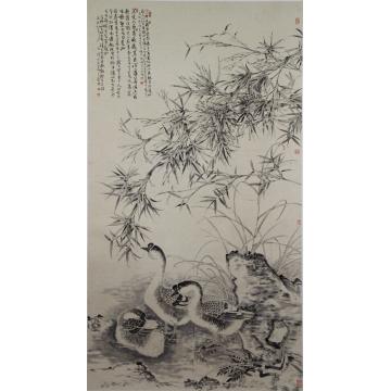 张峰国画花鸟三鹅图字画之家