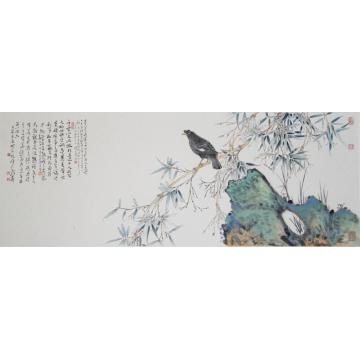 张峰国画花鸟鸣春图字画之家