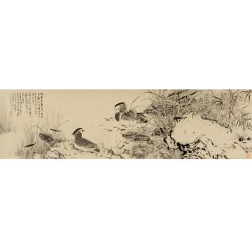 张峰国画花鸟荷塘鸳鸯字画之家