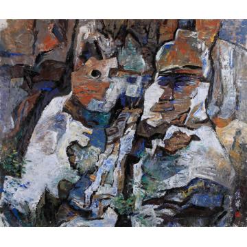 刘绍荟国画山水龙隐迹之五字画之家