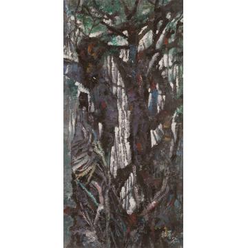 刘绍荟国画山水热带雨林.苍字画之家