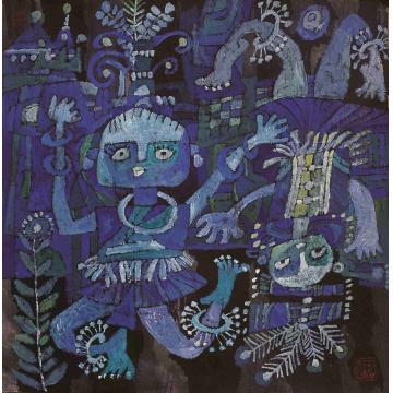 刘绍荟国画人物兄弟俩字画之家