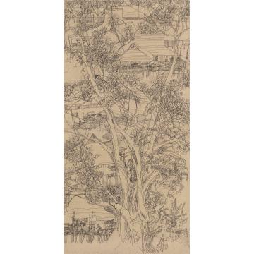 刘绍荟国画山水景洪傣寨字画之家
