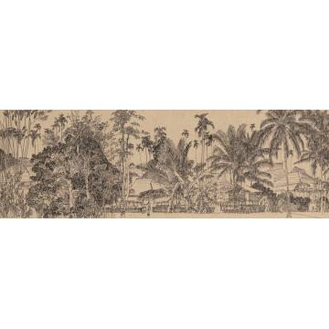 刘绍荟国画山水橄榄坝长卷字画之家