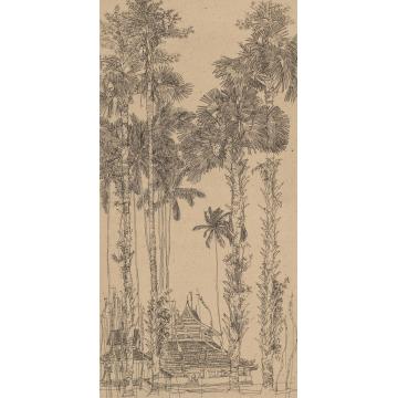 刘绍荟国画山水贝叶之花字画之家