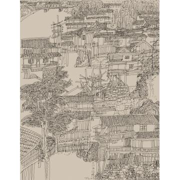 刘绍荟国画山水即兴.三江的记忆字画之家