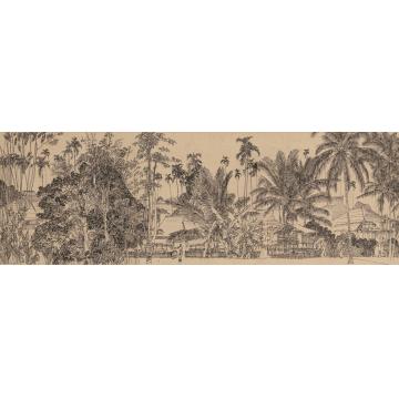 刘绍荟国画山水橄榄坝长卷字画之家