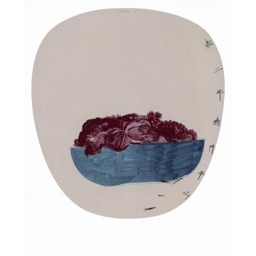 边平山国画花鸟团扇-风信子系列字画之家