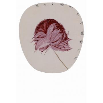 边平山国画花鸟团扇-风信子系列字画之家