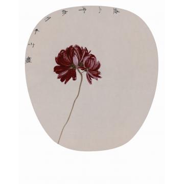 边平山国画花鸟团扇-风信子系列字画之家