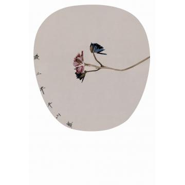 边平山国画花鸟团扇-风信子系列字画之家