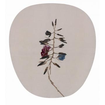 边平山国画花鸟团扇-风信子系列字画之家