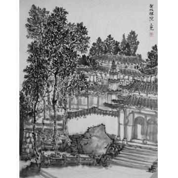 李志坚国画山水圣水阁字画之家