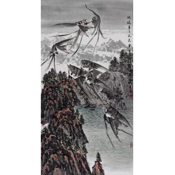 吴学斌国画花鸟扶摇直上九万里字画之家