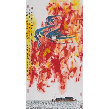 吴学斌国画花鸟神仙世界万物生之夏字画之家